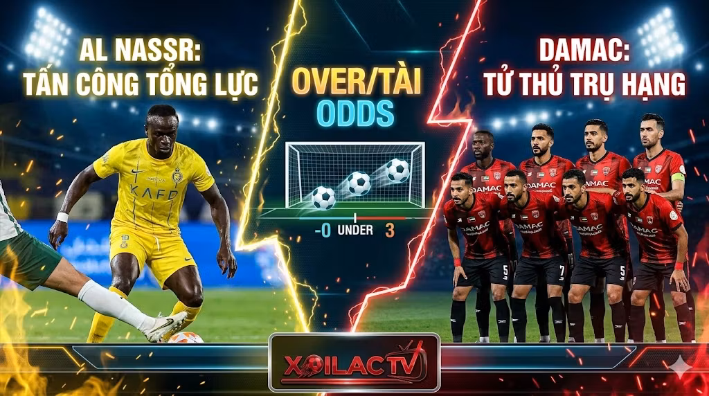 Phân tích chiến thuật và đồ họa soi kèo Tài Xỉu trận đấu Al Nassr vs Damac: Sức mạnh tấn công tổng lực đối đầu chiến thuật tử thủ.